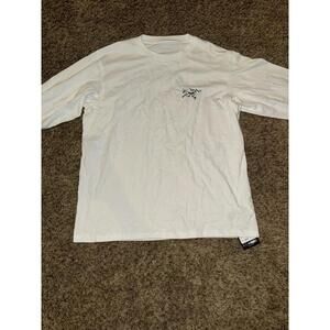 New Arc'teryx Kragg Cotton Long Sleeved Men’s White T-shirt NWT